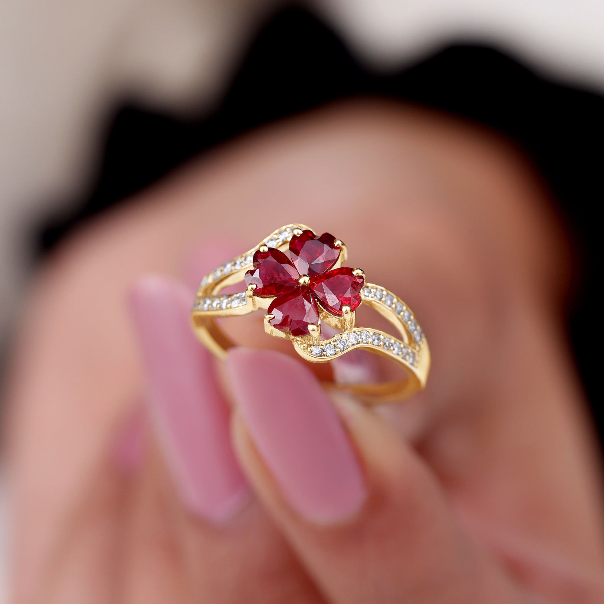 Exclusive Oval 22K Gold 7.5CT Ruby Ring – Andaaz Jewelers